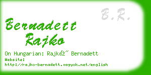 bernadett rajko business card